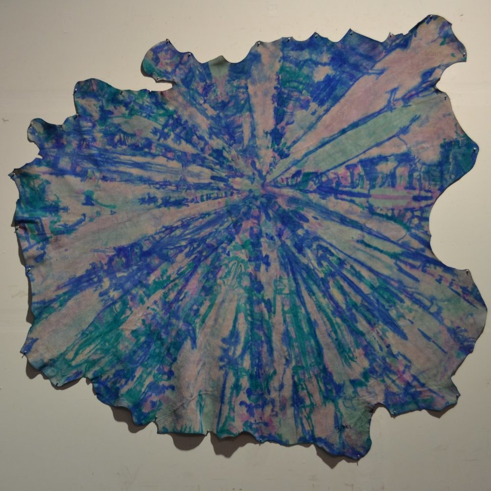 NEW Cow Hide leather suede Rug Large Blue Pink Green White purple Pillows dyed - Picture 3 of 3